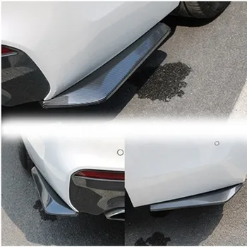 

2PCS Universal Carbon Fiber Look/ Black Car Rear Bumper Lip Diffuser Splitter Canard Spoiler Protector For Benz For BMW For Ford