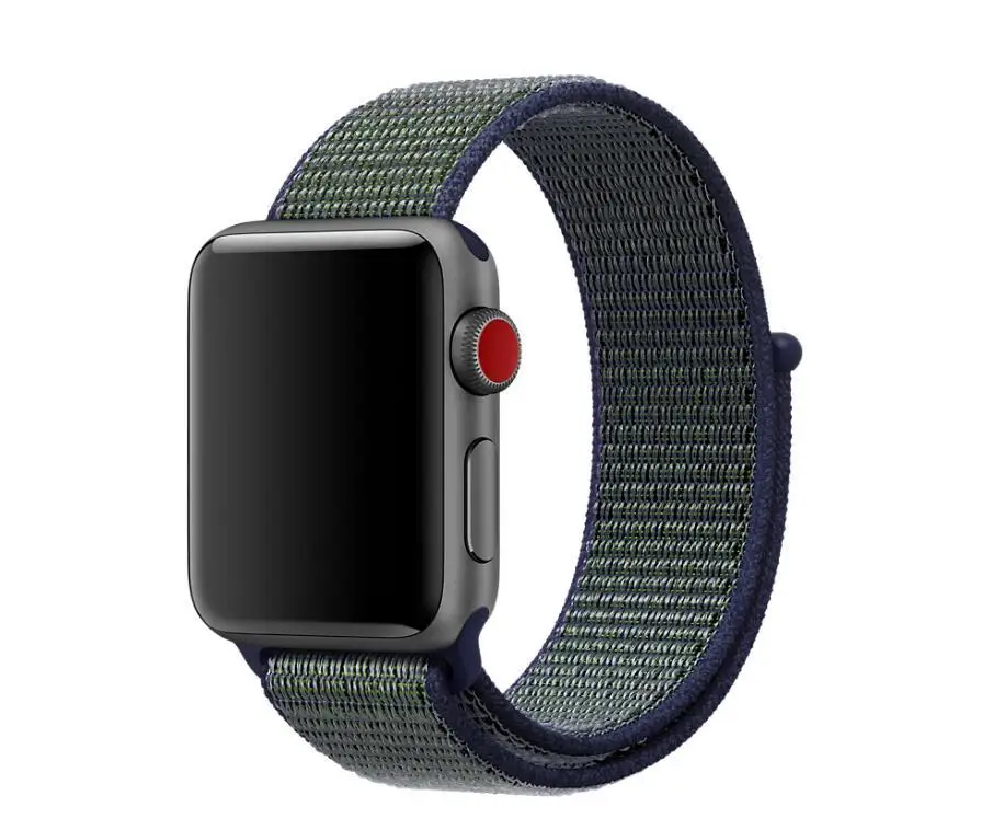 Ремешок для наручных часов Apple Watch 4 5 3/2/1 38 мм 42 мм 62new цветовый нейлоновый из мягкой дышащей ткани сменный ремешок петли для наручных часов iwatch серии 4 40 мм 44 мм - Band Color: 11SWH