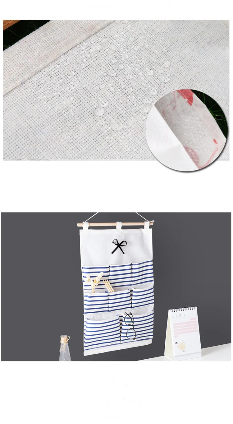 Подвесной органайзер с карманами, тканевая настенная сумка для хранения мелочей, водонепроницаемая домашняя тканевая сумка для хранения