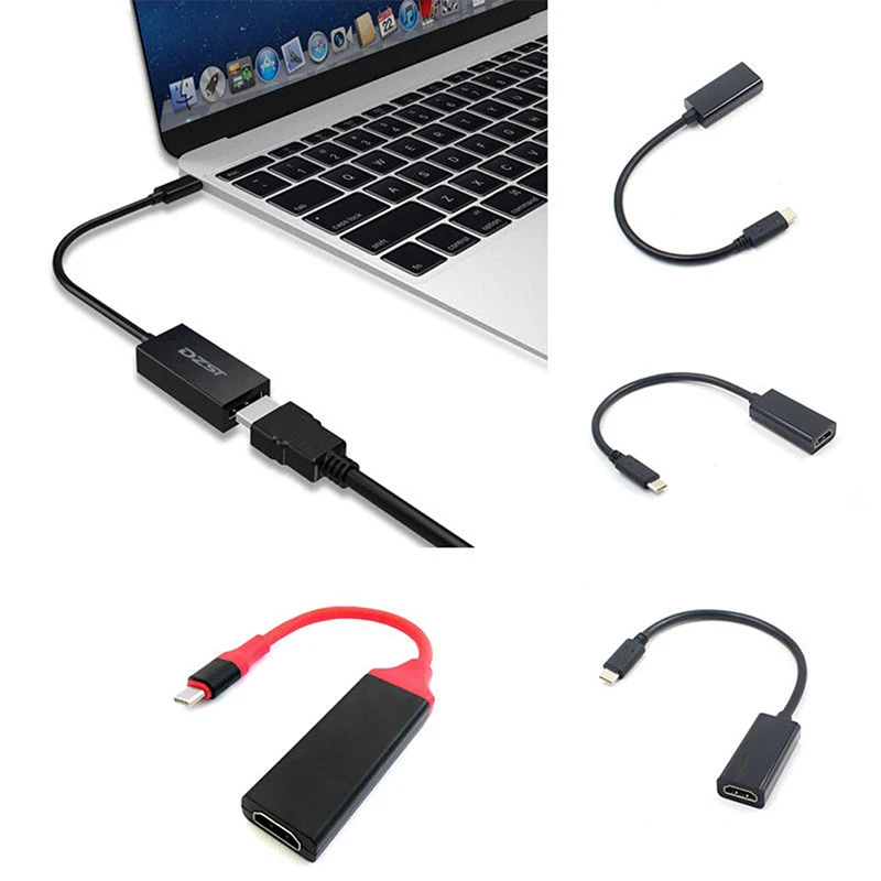 Кабель-адаптер HDMI HDTV с разъемом USB Type C и Female 1080P адаптер-кабель для мужчин женщин