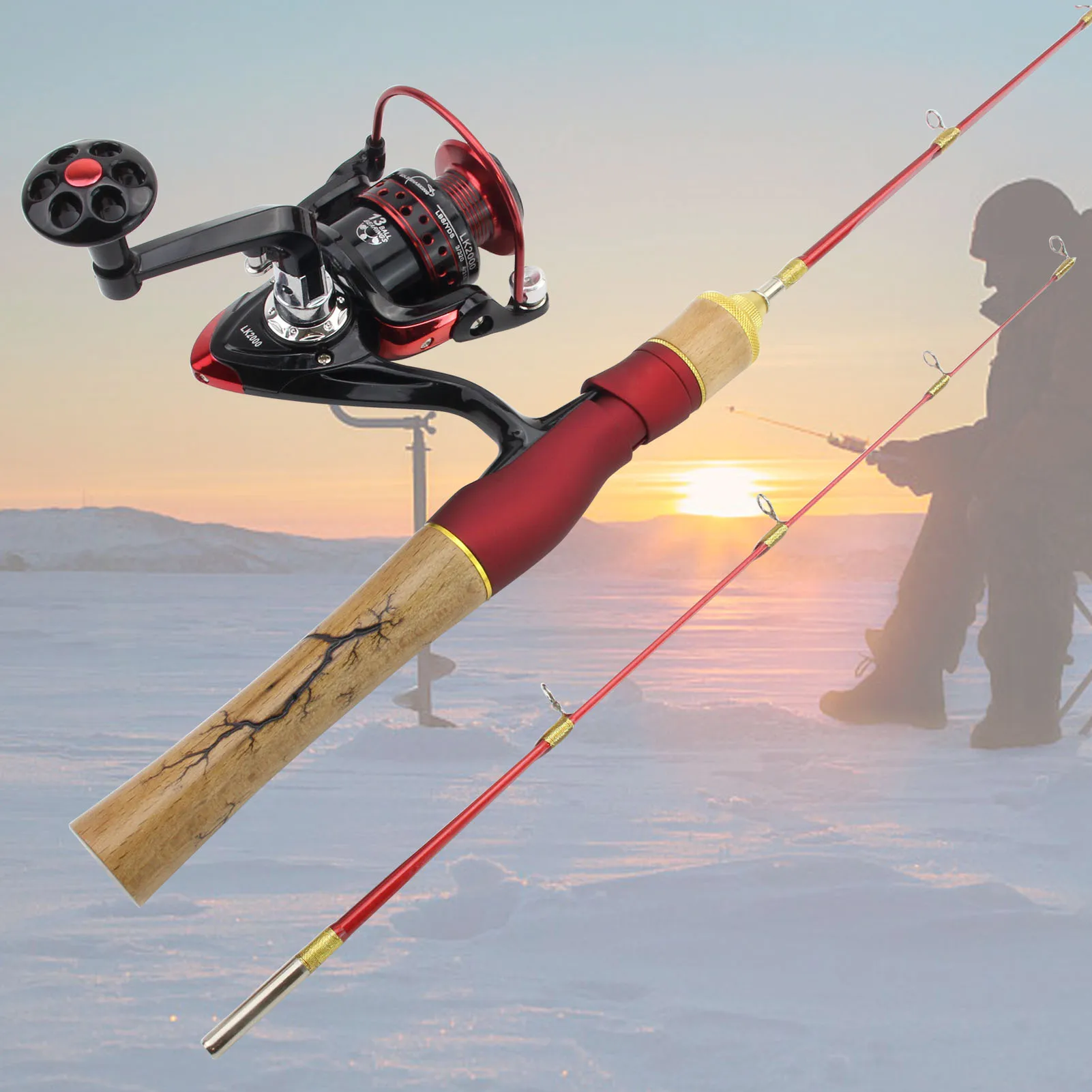 Winter Ice Fishing Rod Lightweight Fishing Rod with High Strength Nylon Reel  Fishing Pole Wheel Tackle Rod Combo Set - AliExpress