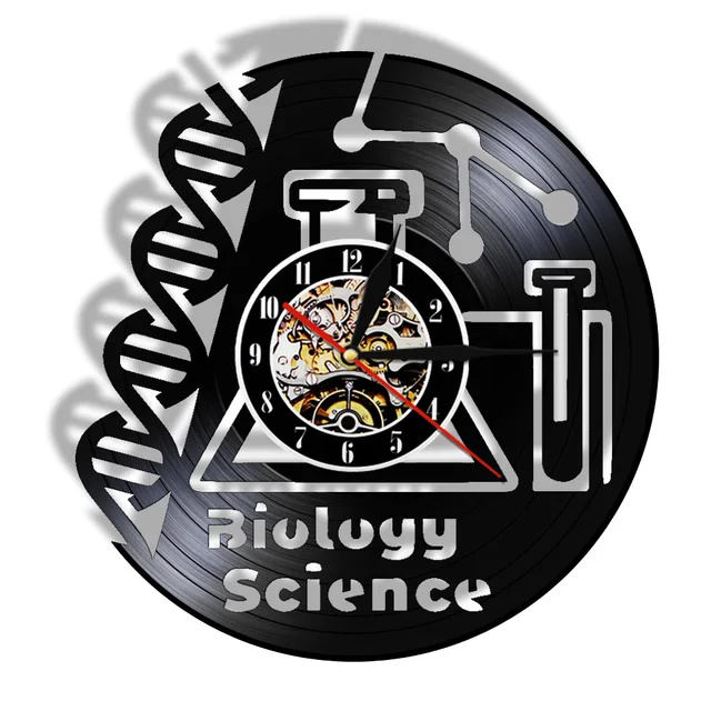 video achter operator Biology Science Vintage Design Illuminated Wall Clock wandklok Phd Degree  Microscope Chemistry Vinyl Record Nightlight Watch - AliExpress Home &  Garden
