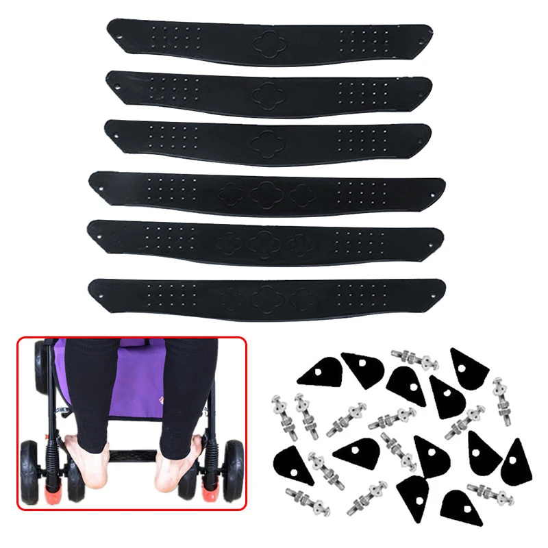 Premium Quality Pedal Stroller Accessories Pushchair Pram Black Plastic Compact Lightweight Anti-Skid Baby Footrest Baby Strollers