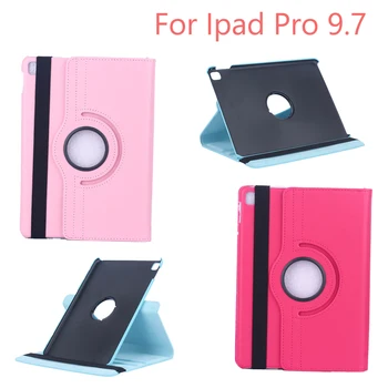 

360 Rotating Flip Stand Leather Flip Cover For Apple iPad Pro 9.7 Inch A1673 A1674 A1675 Tablet Case Smart Holder Skin Shell