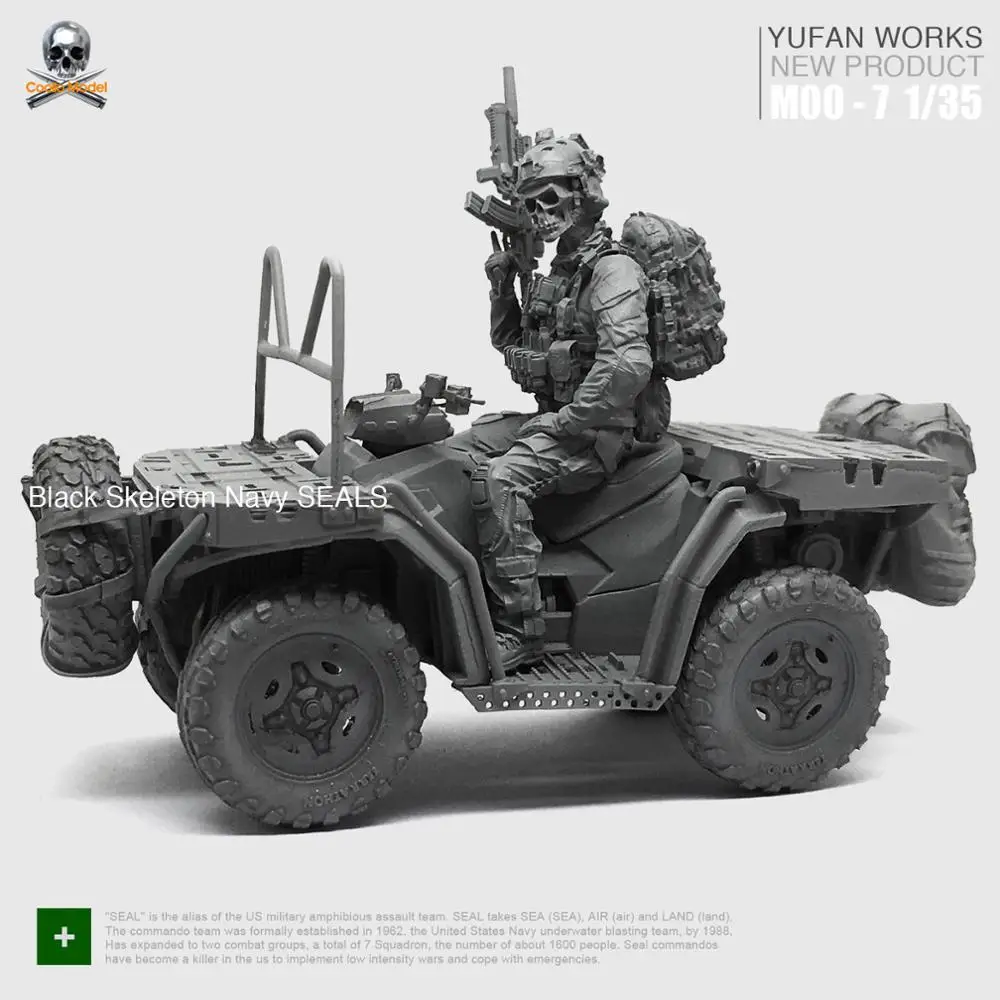 1/35 Смола Комплект США морской пломб рельеф модель автомобиля Неокрашенный - Цвет: Зеленый