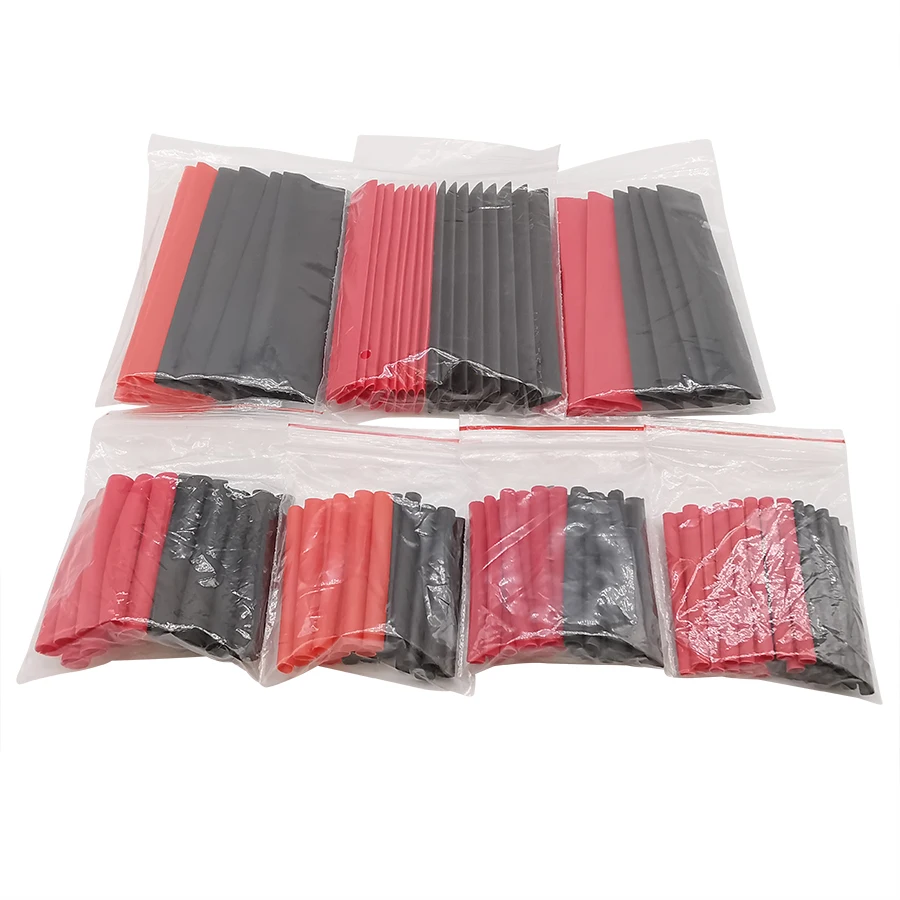 Lot De 100 Embouts Thermorétractables Noirs 8x30mm - Polyoléfine, étanches, Pour Câbles électriques Et Télécom