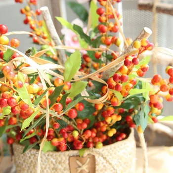

Christmas Berries Small Fresh Artificial Flowers Fake Flowers Foreign Trade Flower Arrangement Home Decoration Wedding MW30000