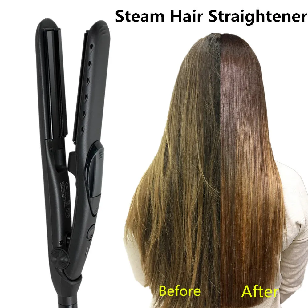 

Fast Heating Ceramic Steam Hair Straightener Infusion Steam Flat Iron Vapor Sprayer Professional Hair Styling Straight Hair Tool