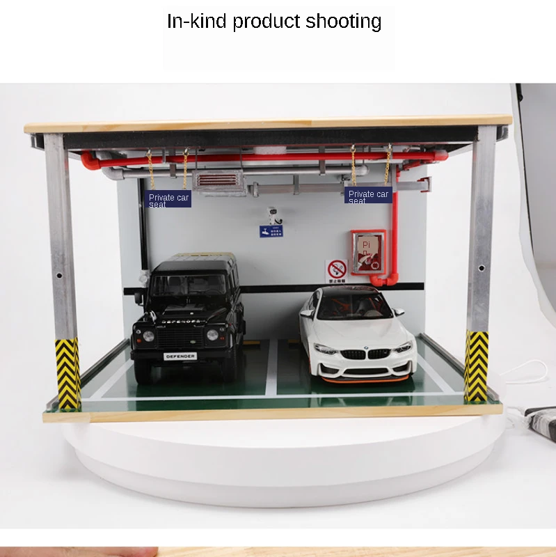 1:18 simulazione parcheggio modello scena parcheggio auto Garage vetrina  accessori decorazione stoccaggio bambini giocattolo fatto a mano -  AliExpress