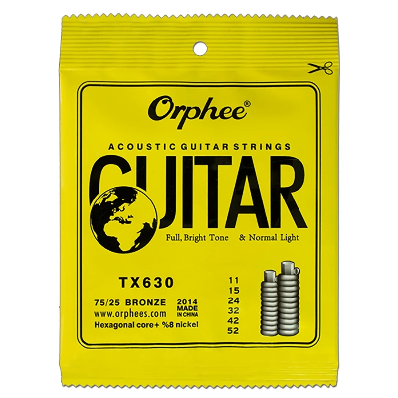 Orphee, 10 шт./набор, 6 шт./компл. гитарная струна Строка Супер светильник акустической гитары