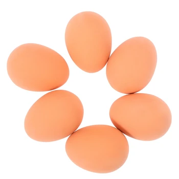 

6Pcs Fake Dummy Egg Hen Poultry Chicken Joke Prank Plastic Eggs Novelty Funny Toy For Kids DIY Painted Graffiti Learning