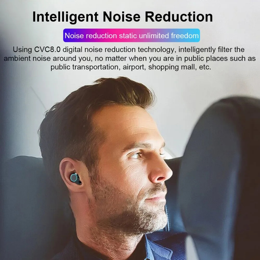 HAMTOD G02 Bluetooth наушники 5,0 светодиодный экран дисплея Водонепроницаемый бинауральная Спортивная Беспроводная bluetooth-гарнитура для iPhone/Xiaomi