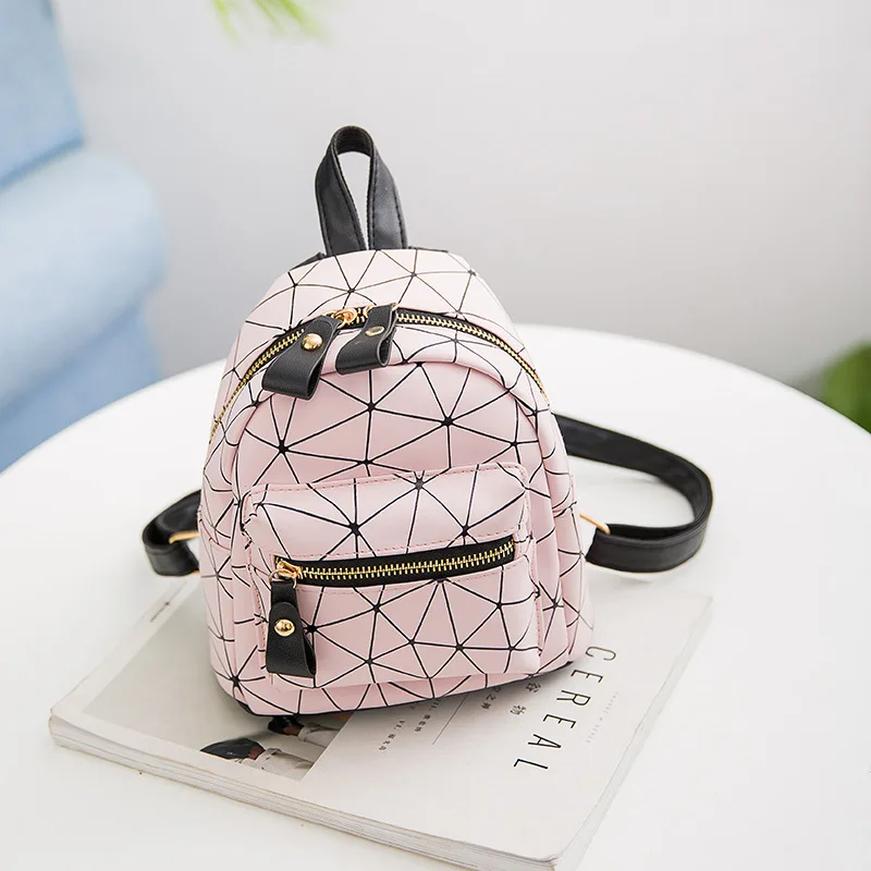 

Backpack Women's 2018 New Style Mini Multi-Purpose Small Backpack Summer Contrast Color Women's Travel Bag Schoolbag