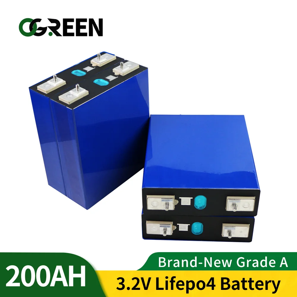 OGREEN 3.2V 200AH Brand NEW 48PCS Lithium Iron Phosphate Batteries High Capacity Deep Cycle For Electric RV Solar Storage System |