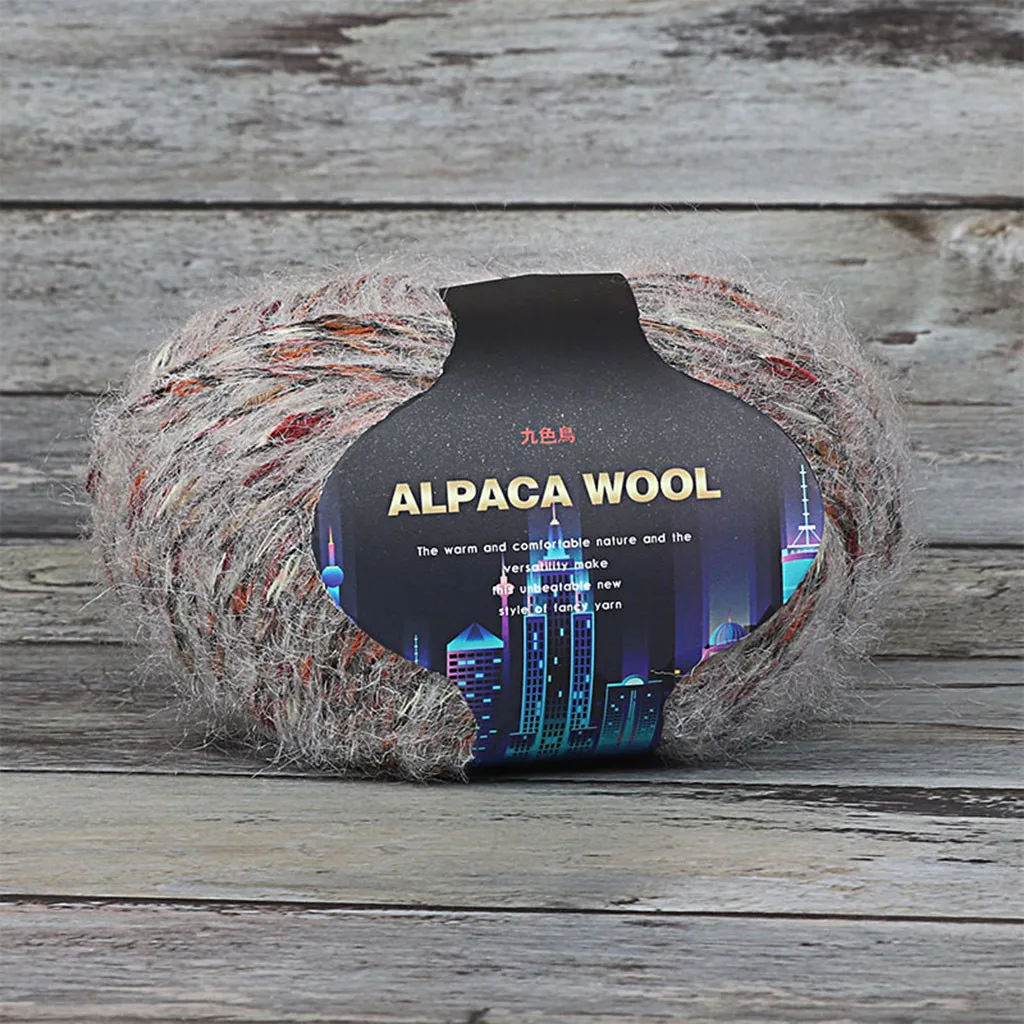 H Красочные Alpacawool ручной вязки шерстяное пальто свитер пряжа шарф линия в толстой шерсти крючком нить шерсть группа домашний текстиль - Цвет: H