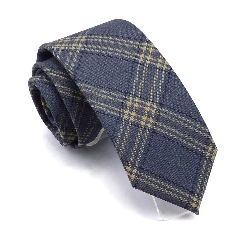 Gusleson тонкий галстук 7 см клетчатые шейные галстуки для мужчин качество TR костюм материал Галстуки Для Свадьба Вечерние деловые красные зеленые хлопковые Gravata - Цвет: 02