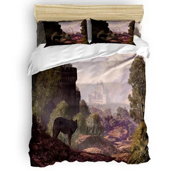 

Wolf Animal Landscape Nature Duvet Cover Set 2/3/4pcs Bedding Set Bed Sheet Pillowcases Cover Set