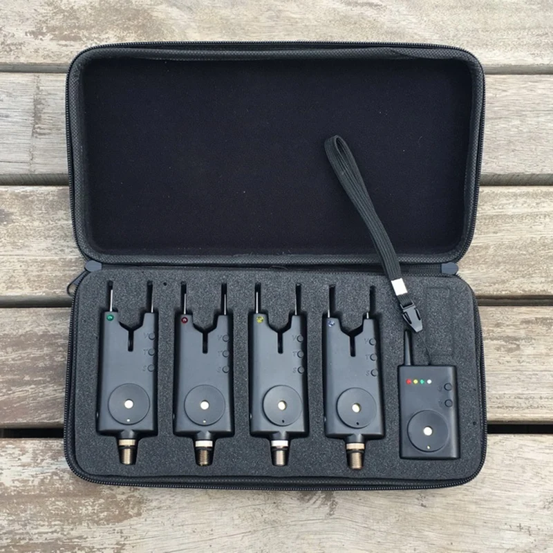 Carp Fishing Wireless Bite Alarm Combo Receiver Angling Tackle With Bite Alerters