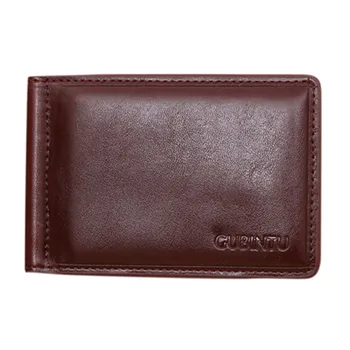 

Card Holder Wallet Retro Thin Wallet Quality Men's Business Short Bifold Leather Shopping Card Case Wallet Кошелек Мужской Кожа