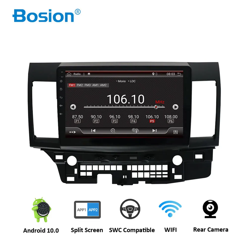 Bosion Android 10 0 автомобильный DVD для MITSUBISHI LANCER 1 дюймов 2 DIN 3G/4G gps Радио Видео плеер с