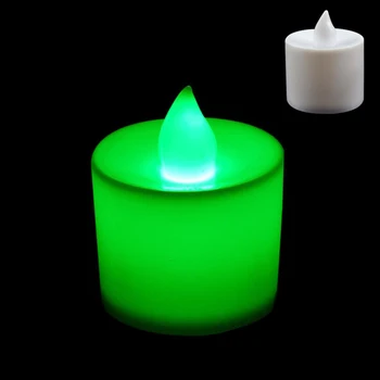 

LED Candle Tea Light Battery Powered Lamp Simulation Color Flame Flashing Wedding Home Birthday Party Decoration Cake Candle