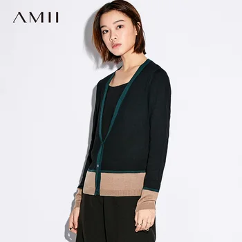 

Amii Autumn Casual Women Knit Cardigan Female V Neck Single Breasted Cardigan Sweaters Tops 11735037