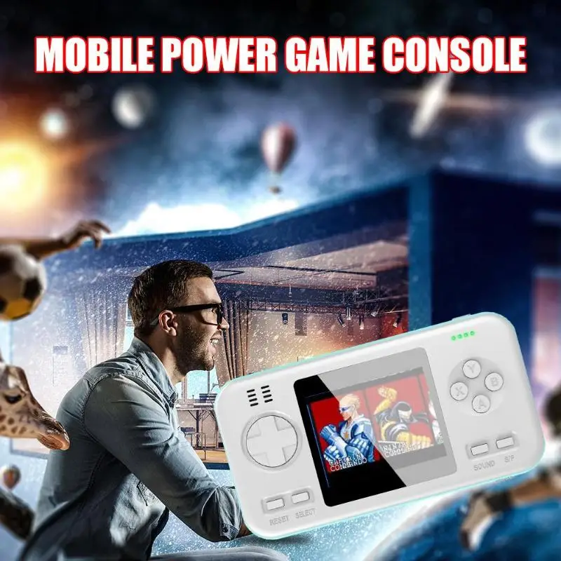 Новая портативная консоль игровая игровой компьютер с 8000 мАч power Bank Buil-in 416 классические игры игровой плеер игрушки для детей подарок