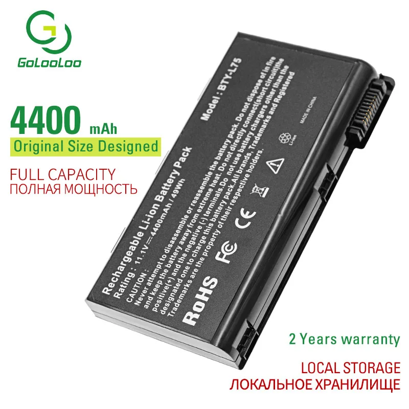 Golooloo 6 ячеек Новый аккумулятор для ноутбука MSI L74 L75 CX620 A6205 CX500 CR630 CX623 CR610 CR700 A5000 A6000