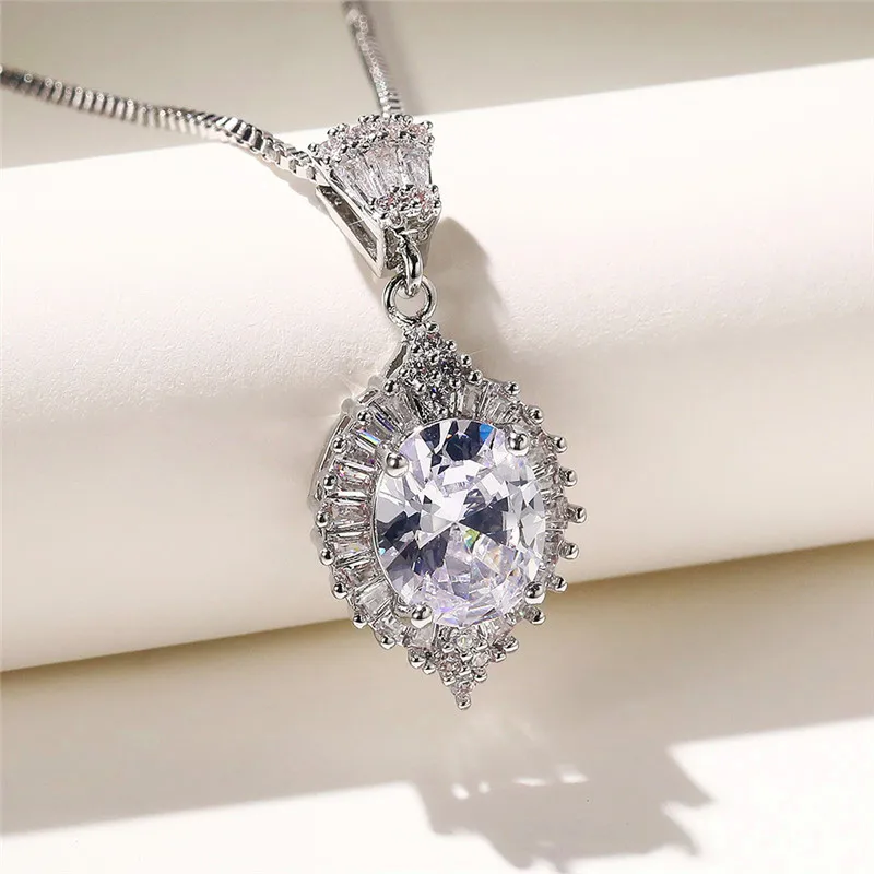 Waliicorners Gorgeous Cubic Zirconia Pendant Necklace CZ Luxury Wedding Engagement 21 Hb71c1768a0e242f29921657cfc4865b3R