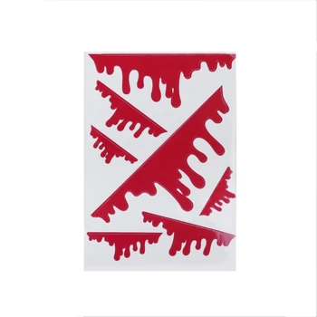 

7 Pcs Funny Bleeding Red Blood Drip Zombie Undead Reflective Car Vinyl Sticker