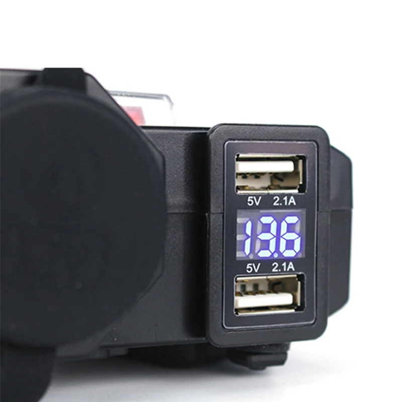 5V 2.1A выход двойной USB порты и прикуриватель Розетка дизайн мотоцикла зарядное устройство с водонепроницаемый независимый переключатель