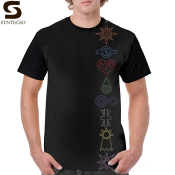 

Digimon T Shirt Digi Crests T-Shirt Plus size Cute Tee Shirt Streetwear Male Graphic Polyester Graphic Tshirt