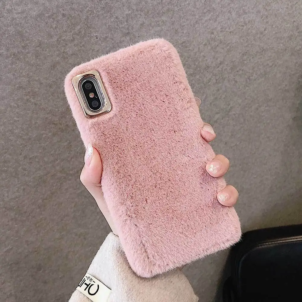 Для IPhone 11 Pro Max роскошный плюшевый удобный теплый чехол для iPhone XS Max XR 6 6S 7 8 plus 8 plus чехол для переноски