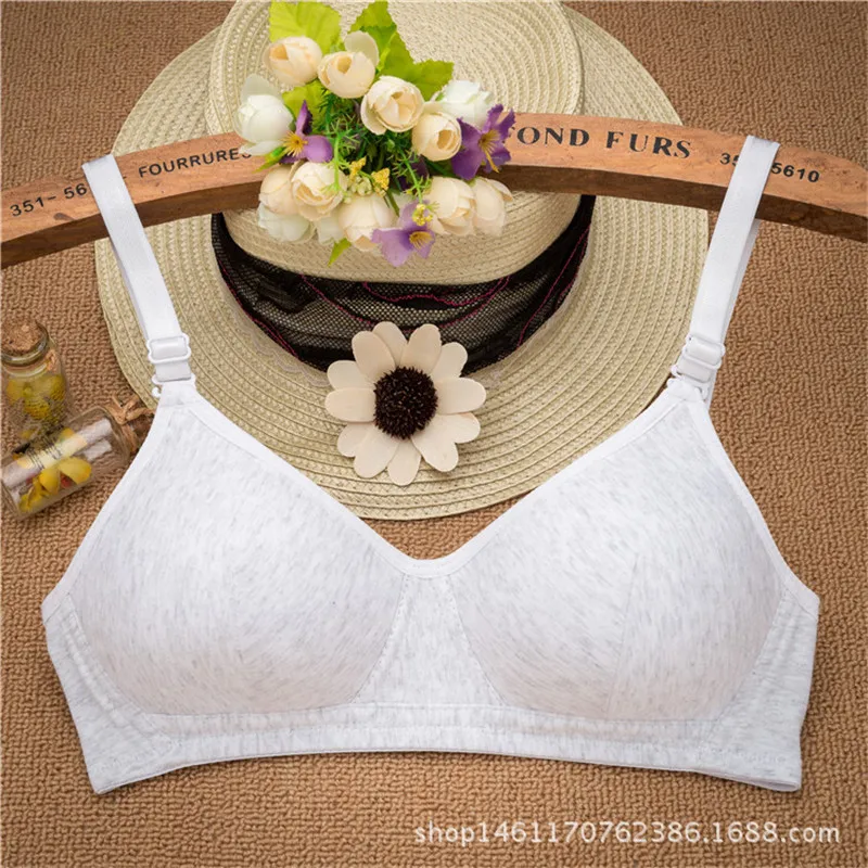 Spring and summer cotton student underwear women's development underwear cotton bra girl's without steel ring bra