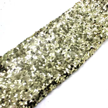 원피스 스팽글 레이스 패브릭, 골드 올오버 자수 원단 스팽글 테이블 천, 132cm, 1 m