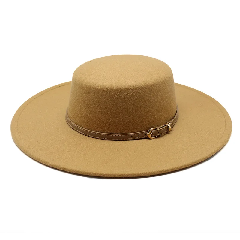 michael jackson fedora GIRL HAT Bowler Hat Fedora Hat For Women White Flat Hat Belt Luxury Ladies Wedding Cap Panama Autumn Winter Fedora Hats шапка tan fedora Fedoras