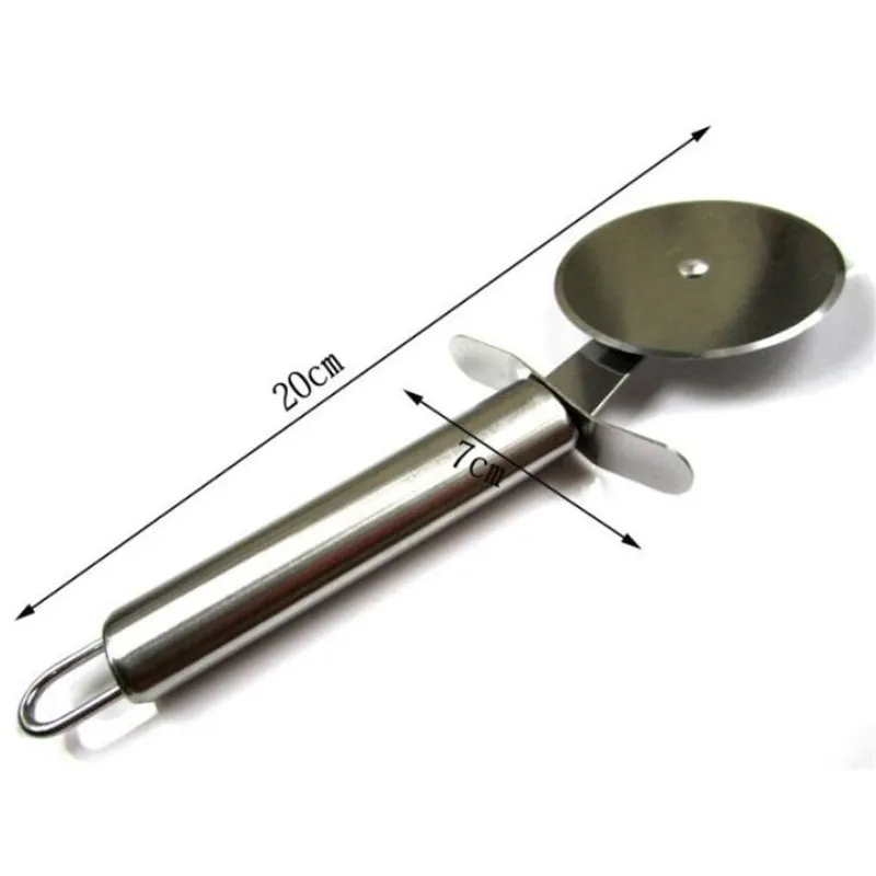 Stainless Steel Pizza Cutter single Roller Pizza Knife Cutter Pastry Pasta Dough Crimper Kitchen Tools