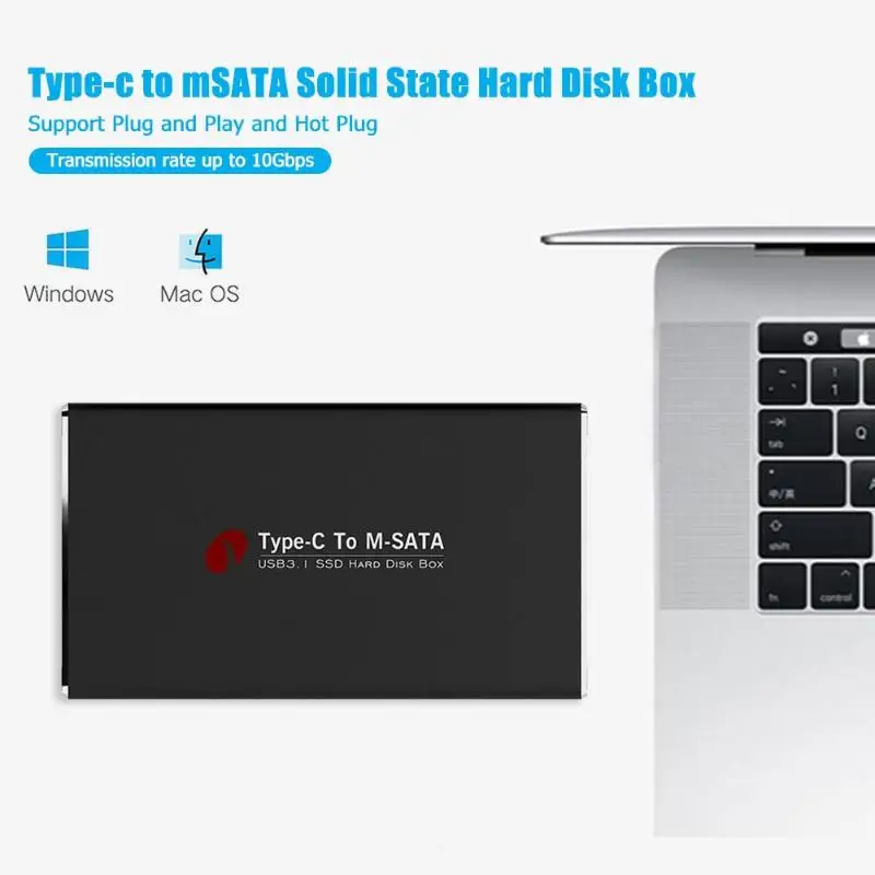 Тип C для mSATA твердотельный накопитель адаптер USB 3 1 SSD жесткий диск Корпус