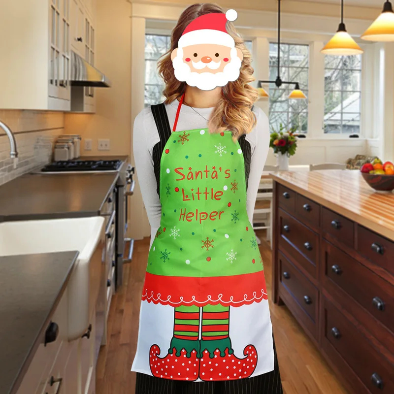 Printed Kitchen Apron Cute Sexy Adult Waist Women Baking Bib Home Dinner Party Cooking Brief Sleeveless Household Cleaning Tools cute christmas animal stickers decorations party favors for water bottles scrapbook cards junk journals christmas stockings gift