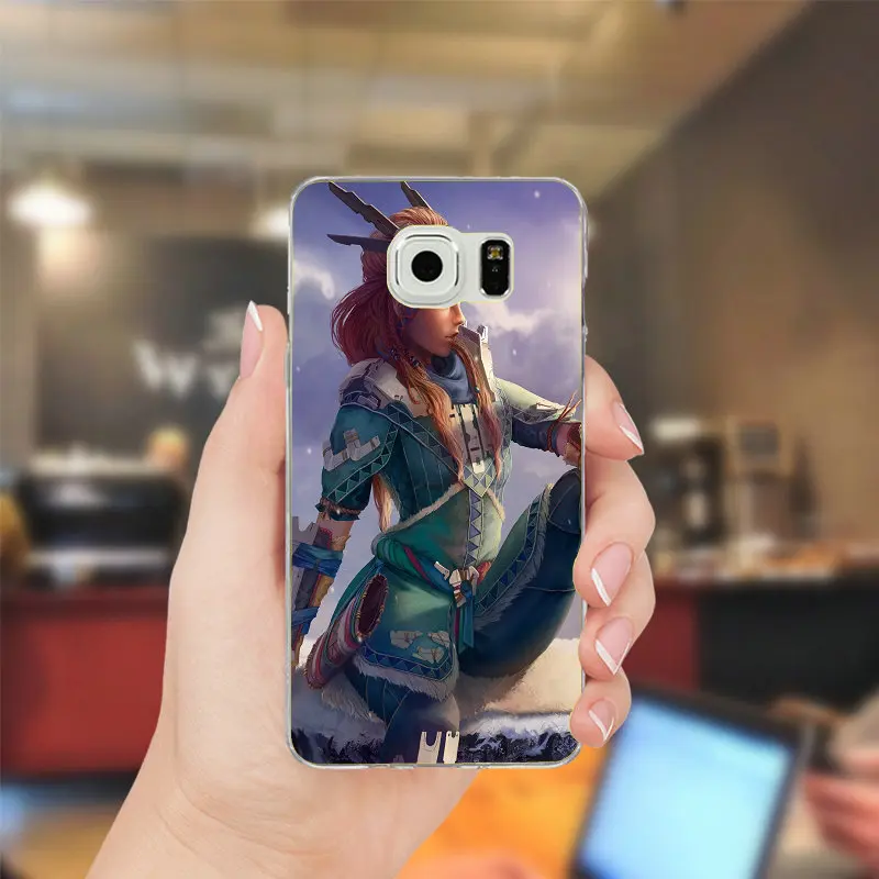Aloy Horizon Zero Dawn Soft TPU Silicon Phone Cases for Samsung Galaxy Note 2 3 4 5 8 S2 S3 S4 S5 Mini S6 S7 S8 S9 Edge Plus