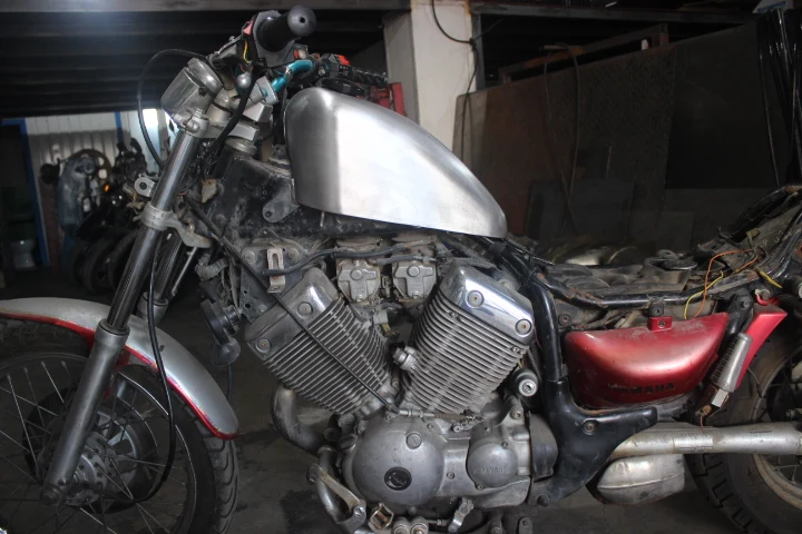 XV400 5L Кафе Ретро топливный бак Неокрашенный необработанный Металл мотоциклетные масляные баки винтажный мотоцикл бензиновый бак