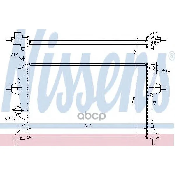 Радиатор Opel Astra G 1.4-2.2 M/T 98-06 Nissens 630041 Nissens арт. 630041