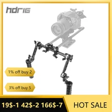 

HDRiG Shoulder Mount Rig Kit With ARRI Style Rosette Hand Grips and Extension Arm Dual 15mm LWS Rod Clamp For DSLR Camera Photo