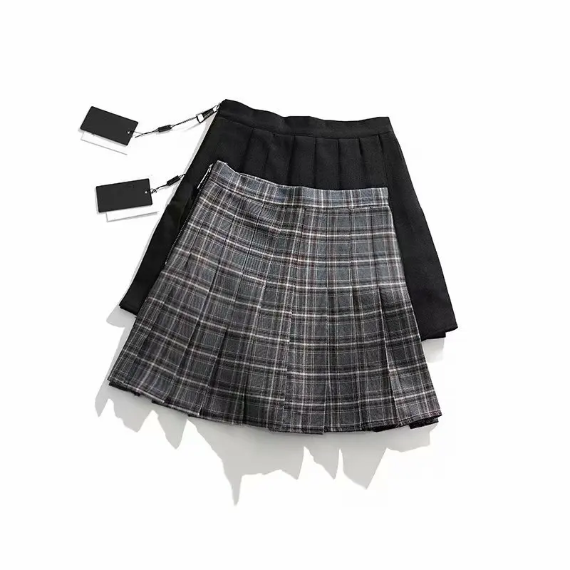 

Korean-style CHIC High-waisted Retro Short Skirt Word Slimming Women's Summer New Style Versatile Plaid Skirt College Style Culo