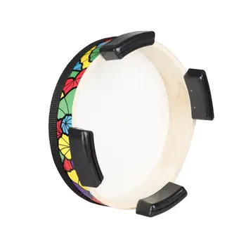 

Multicolored Artificial Sheepskin Hand Drum Percussion Kid Early Educational PXPF