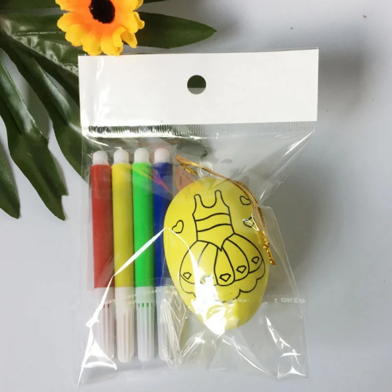 1 комплект пасхальное детское руководство DIY пасхальное яйцо моделирование граффити праздничное украшение для подарка пластиковое гусиное яйцо ручная окрашенная яичная скорлупа игрушка