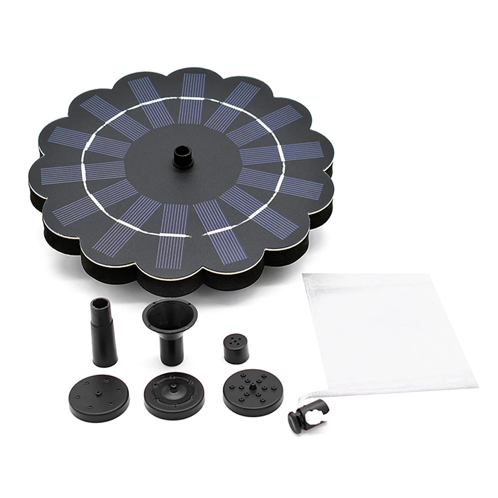 180L/ч водяной насос на солнечной батарее Birdbath насос фонтана со съемным водяным насосом 4-уровневый поток воды фонтана на солнечных батареях