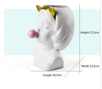 

NORDIC CREATIVE RESIN CAT RABBIT HUMAN HEAD VASE FLOWER POT FLOWER ARRANGEMENT MODERN HOME DECORATION ACCESSORIES MODERN
