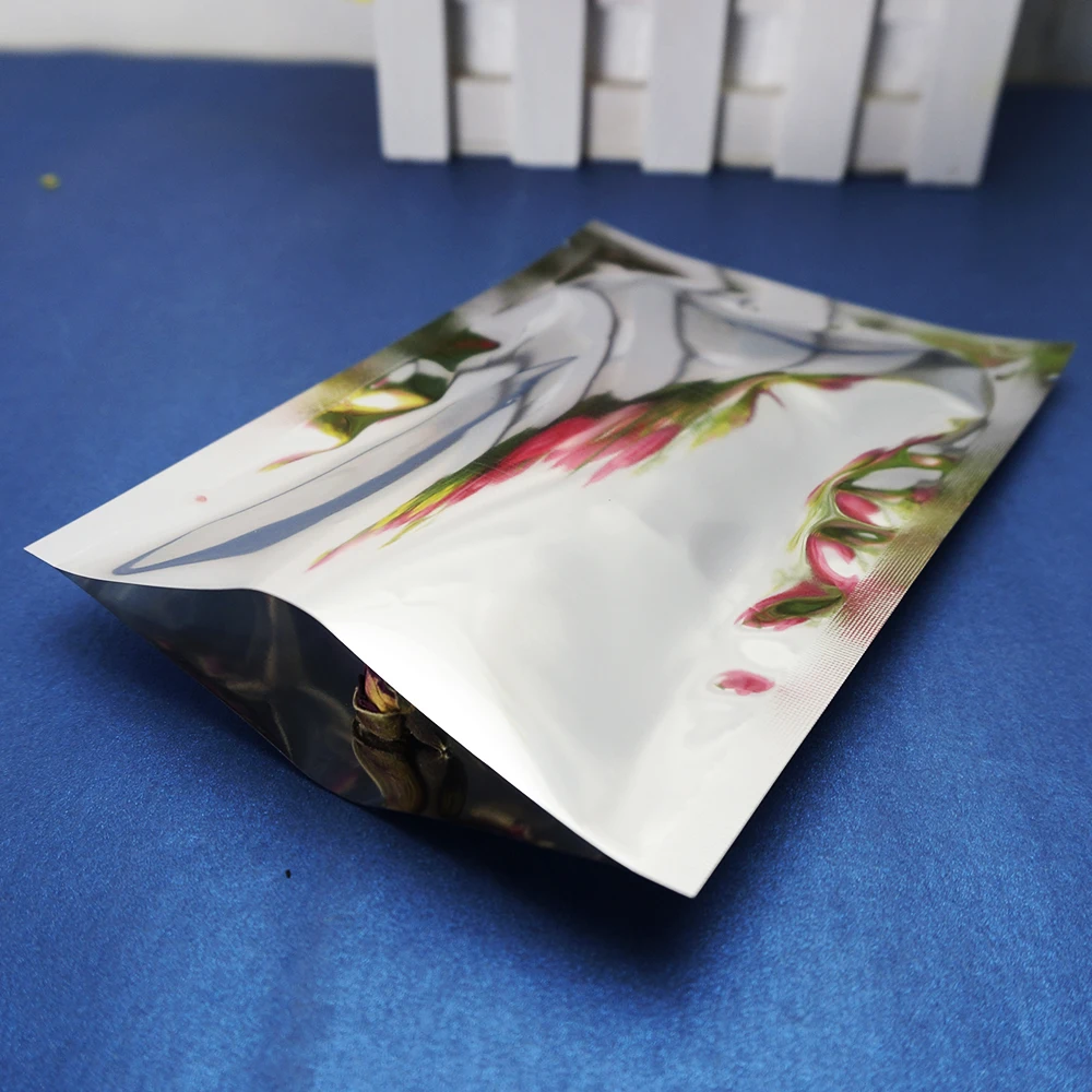 100pcs 24X37cm Silvery Aluminum Foil Bags Heat Seal / Top Open Aluminized Plastic Pouch Smell Proof Food Storage Packaging 5