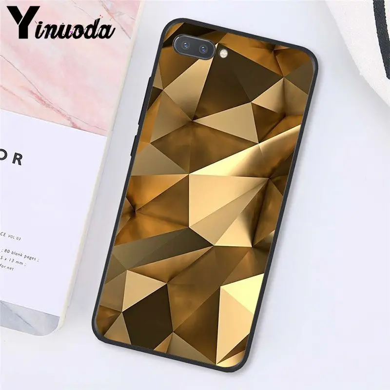 Geometric Gold Purple Pink Diamond